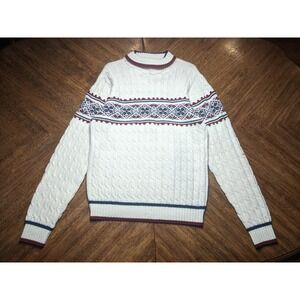 Vintage Lord Jeff Sweater Adult Medium White Long Sleeve Men's Pullover 80s‎